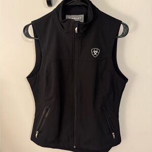 Ariat Black Women's Softshell Vest with Subtle Grey Logo
